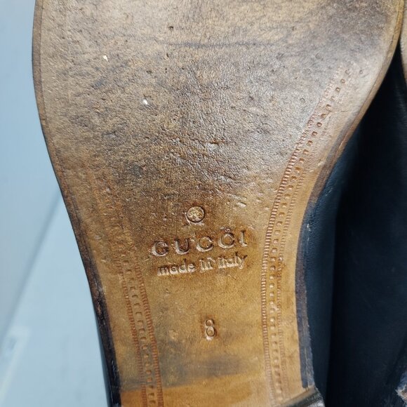 Gucci Brixton Black Leather Horsebit Loafer Shoe - Picture 5 of 13